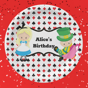 Alice in Wonderland Mad Hatter Birthday Party Paper Plate