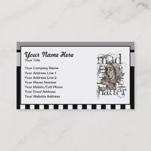 Alice In Wonderland Mad Hatter Grunge Business Card