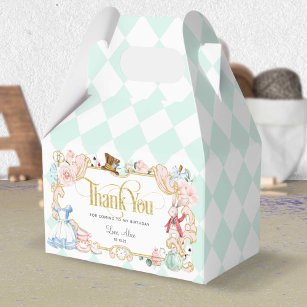 Alice in wonderland, mad hatter tea party mint favour box
