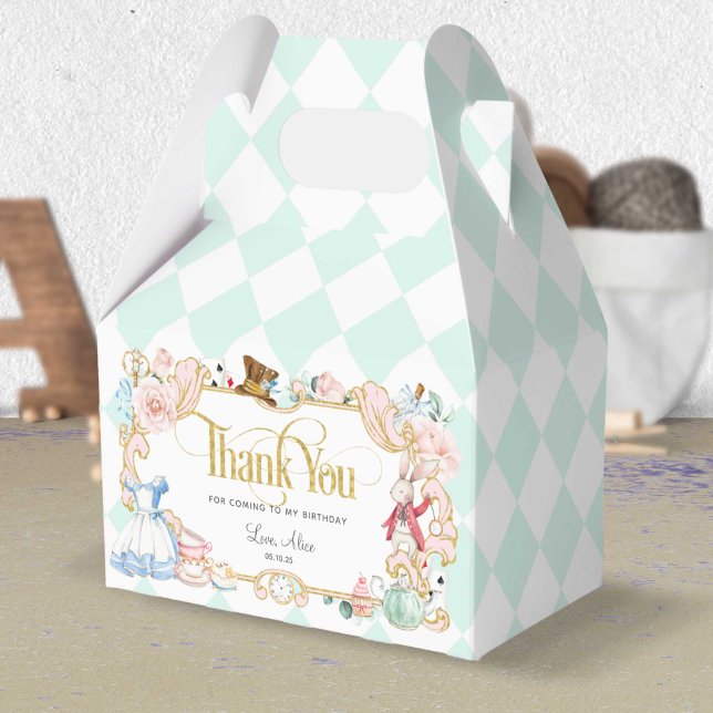 Alice in wonderland, mad hatter tea party mint favour box (Creator Uploaded)