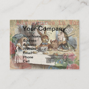 Alice in Wonderland Mad Tea Party Art Business Card