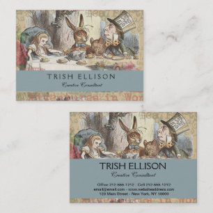Alice in Wonderland Mad Tea Party Art Business Card