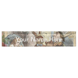 Alice in Wonderland Mad Tea Party Art Nameplate