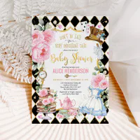 Mad hatter baby shower hot sale invitations