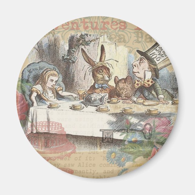 Alice in Wonderland Mad Tea Party Magnet (Front)