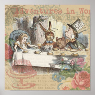 Alice in Wonderland Mad Tea Party Poster