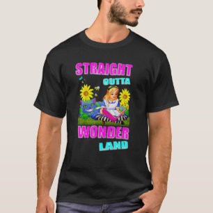 Alice In Wonderland-Men Women Kids Straight Outta T-Shirt