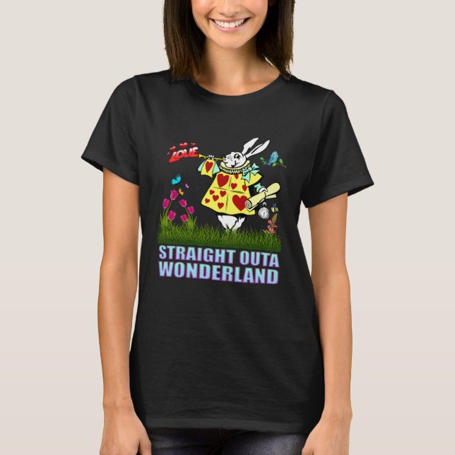 Alice in Wonderland Men Women s Kids White Rabbit T-Shirt (Front)
