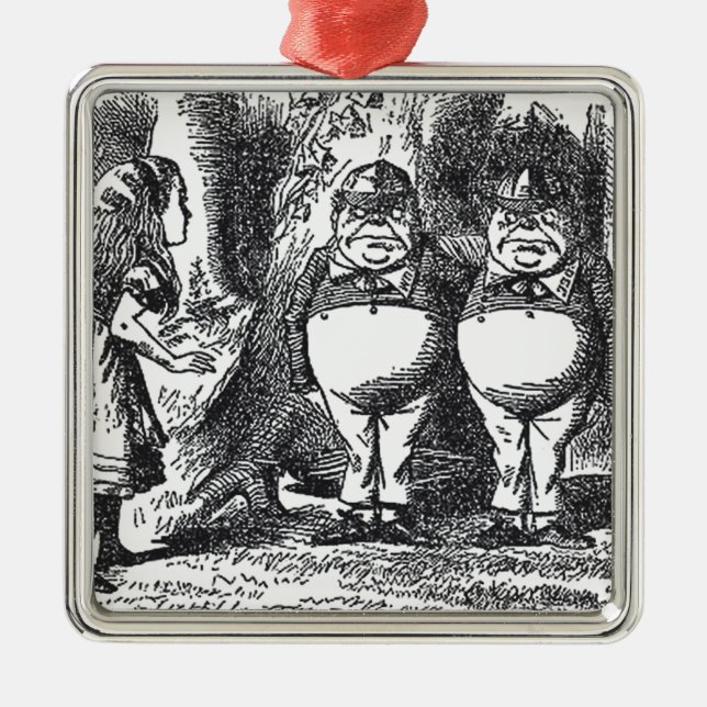 Alice in Wonderland Metal Tree Decoration (Front)