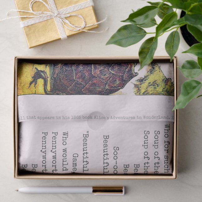 Alice in Wonderland Mock Turtle Soup Song Simple Tissue Paper (Gift)