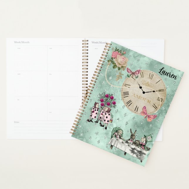 Alice in Wonderland Modern Personalised Planner (Display)