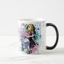 Alice in Wonderland morphing mug