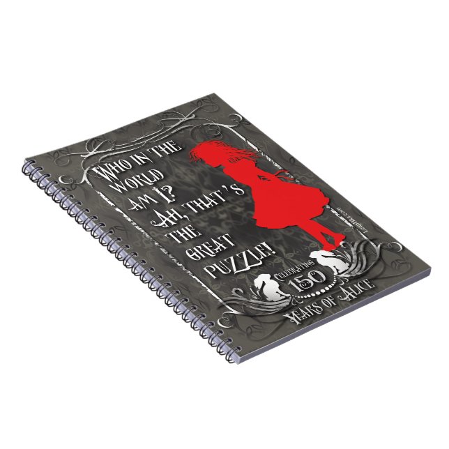 Alice-In-Wonderland Notebook "Who Am I?" (Right Side)