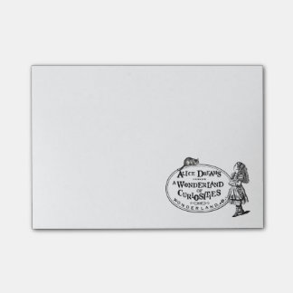 Alice In Wonderland of Curiousities W/Cheshire Cat Post-it Notes