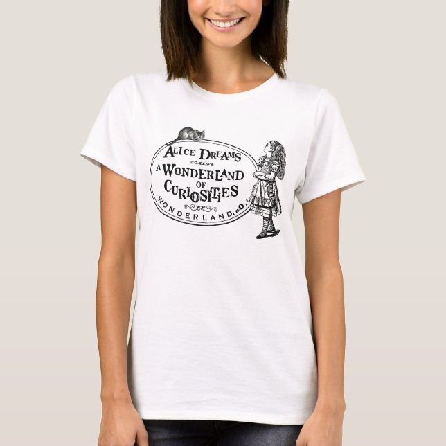 Alice In Wonderland of Curiousities W/Cheshire Cat T-Shirt (Front)