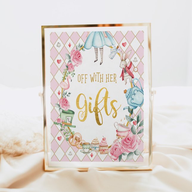 Alice in Wonderland OFF WITH HER GIFTS Sign (Creator Uploaded)