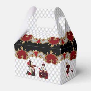 Alice in Wonderland on Crimson and White  Favour Box
