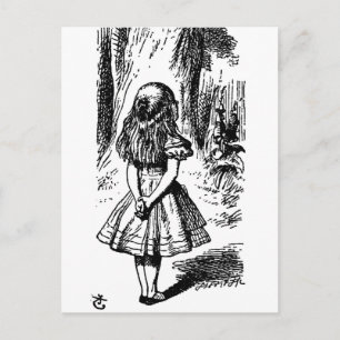 Alice in Wonderland - original illustration Postcard