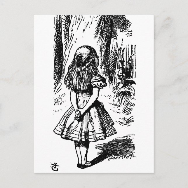 Alice in Wonderland - original illustration Postcard (Front)