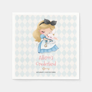 Alice in Wonderland Par-Tea First Birthday Party Napkin