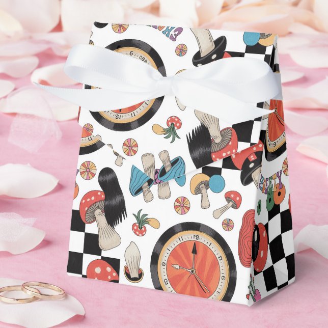 Alice in Wonderland Pattern  Favour Box (Wedding)