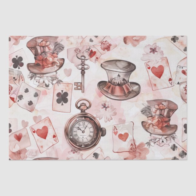 Alice in Wonderland Pattern Tissue Paper (Front)