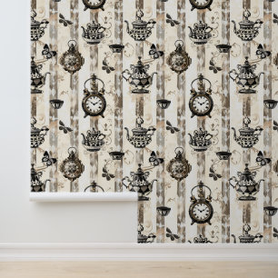 Alice in Wonderland Pattern Wallpaper