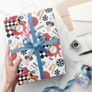Alice in Wonderland Pattern  Wrapping Paper