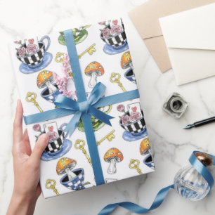 Alice in Wonderland Pattern  Wrapping Paper