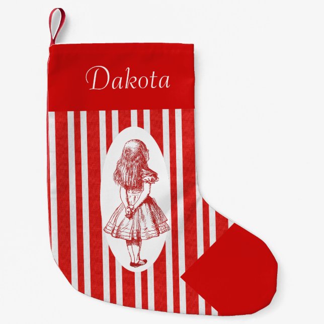 Alice in Wonderland Personalise Christmas Stocking (Front)