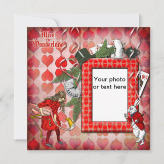 Alice in Wonderland Photo Invitation Cards