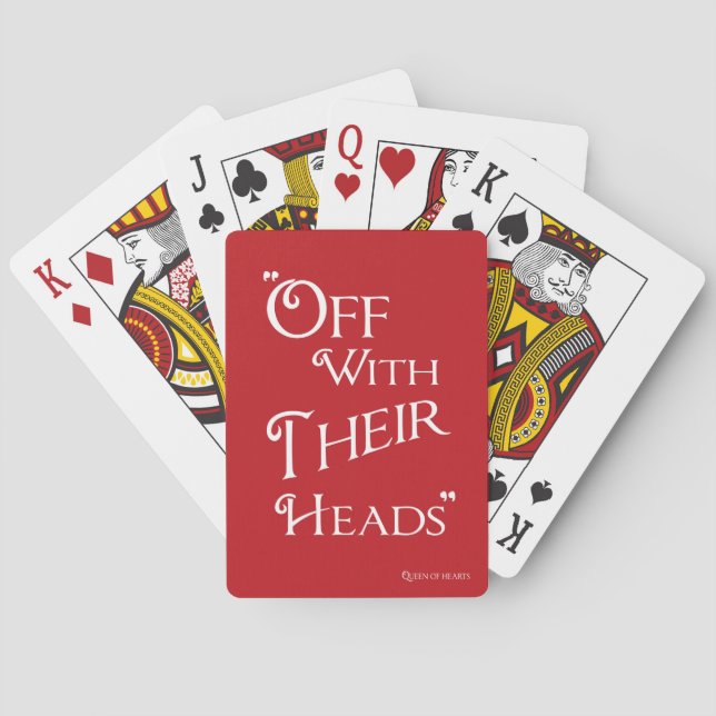 Alice in Wonderland Playing Card - Queen of Hearts (Back)
