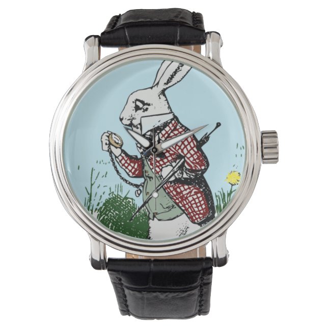Alice in Wonderland Pocketwatch watch White Rabbit (Front)