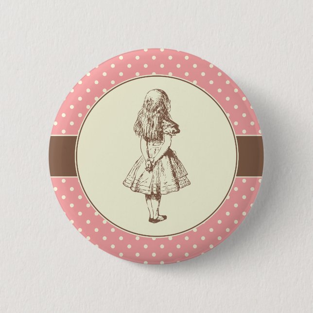 Alice in Wonderland Polka Dots 6 Cm Round Badge (Front)