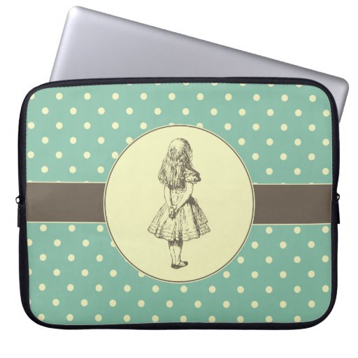 Image of Alice in Wonderland Polka Dots Laptop Sleeve