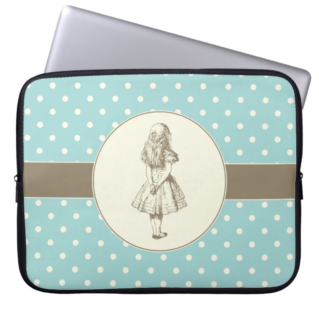 Alice in Wonderland Polka Dots Laptop Sleeve (Front)