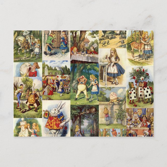 alice in wonderland postcard (Front)