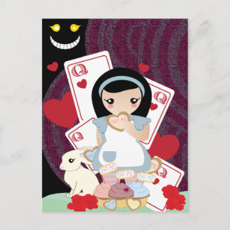 Alice in wonderland postcard