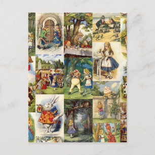 alice in wonderland postcard