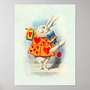 Alice in Wonderland ~ Print Rabbit Pink Heart