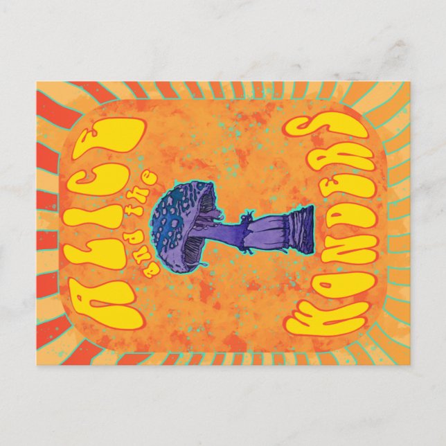 Alice in wonderland Psychedelic Hippie Postcard (Front)