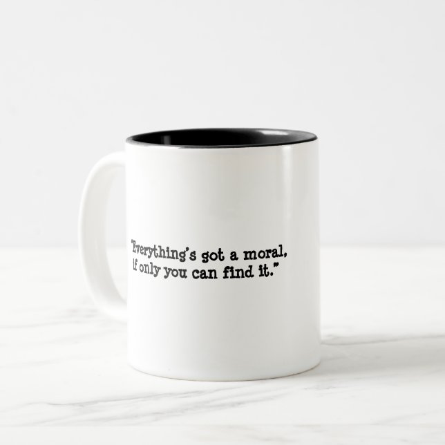 Alice in Wonderland Qoute Two-Tone Coffee Mug (Front Left)