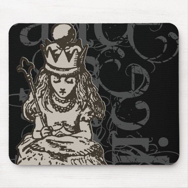 Alice In Wonderland Queen Alice Grunge (Single) Mouse Mat (Front)