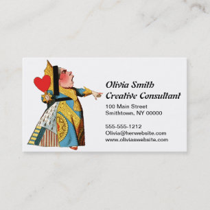 Alice in Wonderland Queen of Hearts Business Card
