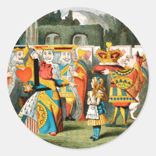 Alice in Wonderland Queen of Hearts Classic Round Sticker
