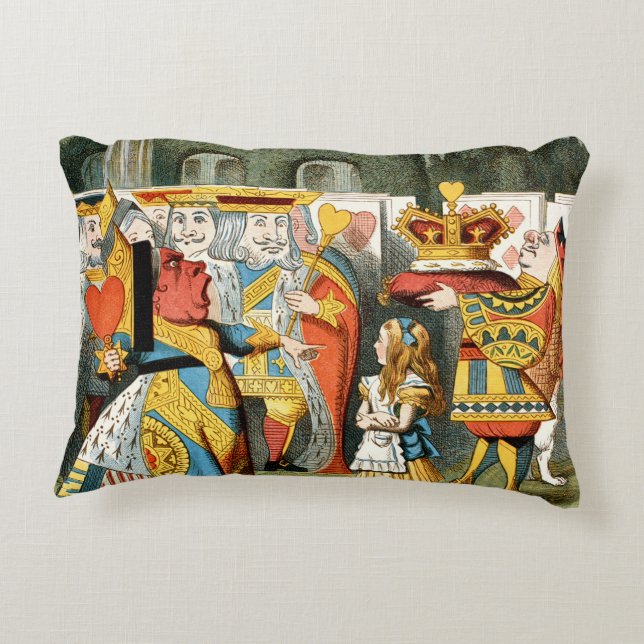 Alice in Wonderland Queen of Hearts Decorative Cushion (Back)