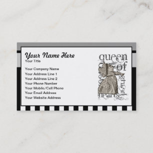Alice In Wonderland Queen of Hearts Grunge Business Card