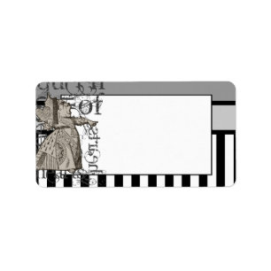 Alice In Wonderland Queen of Hearts Grunge Label