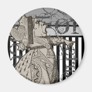 Alice In Wonderland Queen of Hearts Grunge Magnet