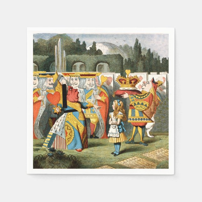 Alice in Wonderland Queen of Hearts Napkin (Front)